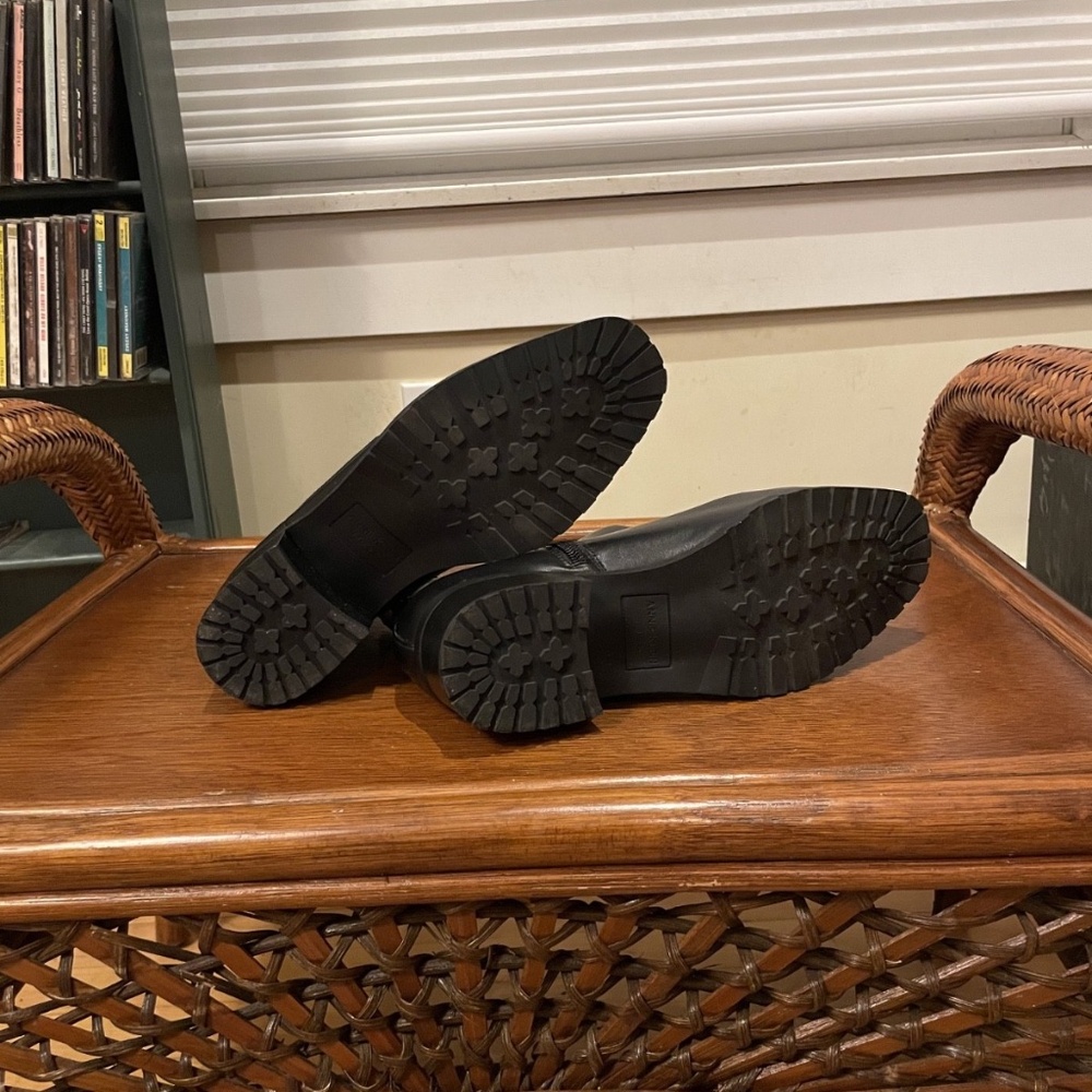Anne Klein iFlex Ankle Black Leather Ankle Boots/Booties Boots Size 8 - Picture 5 of 6
